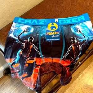 Crazy Boxer Underwear Soft Touch Brief Brand New Black &Blue Flying Dunker Boxer